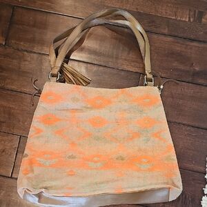 Stella & Dot Switch Aztec Coral Tote